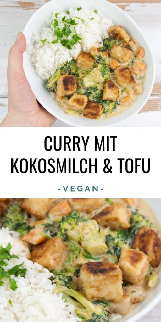 Veganes Curry mit Kokosmilch und Tofu