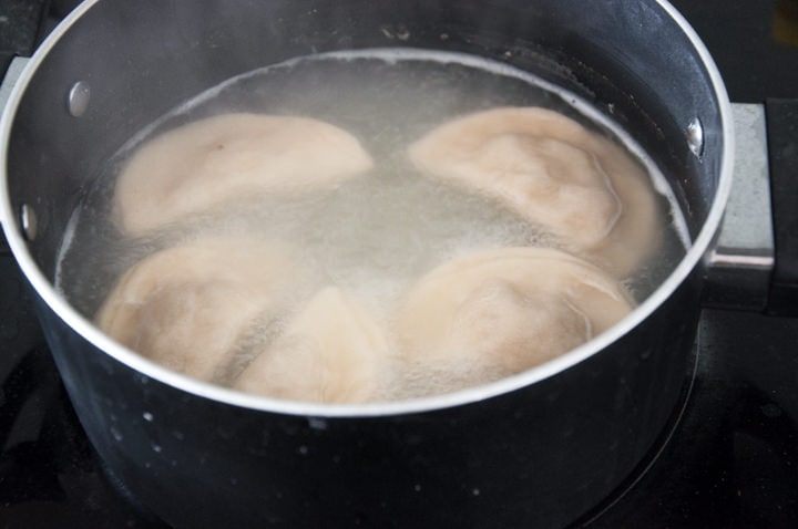 cooking vegan pierogi