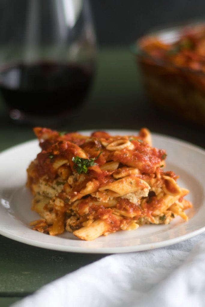 Baked Pasta with Tofu Ricotta