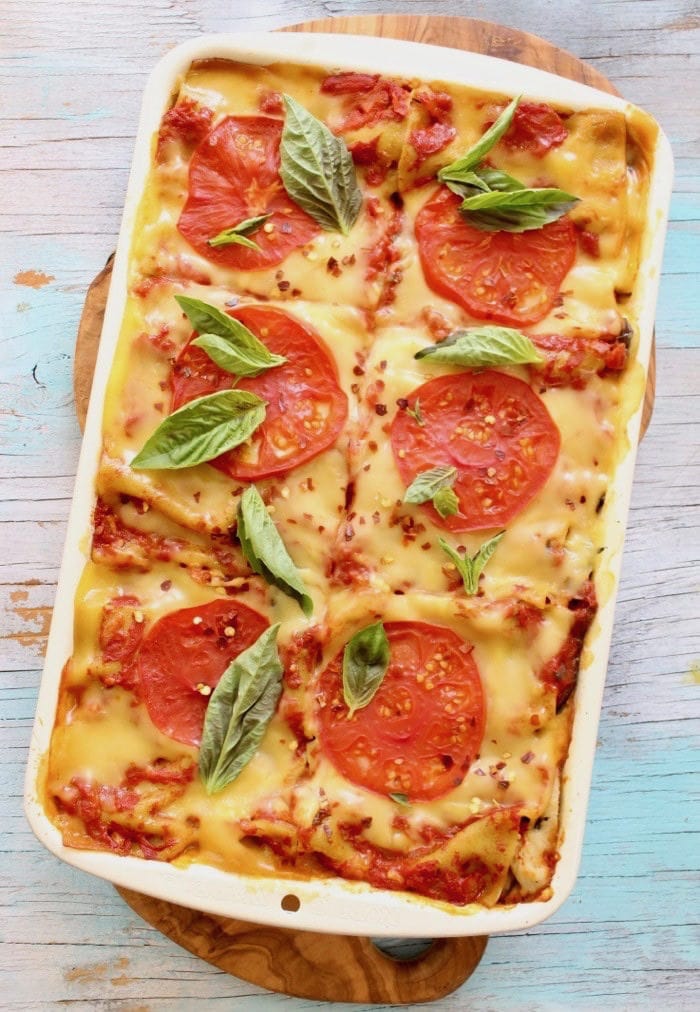 Vegan Ricotta Spinach Lasagna