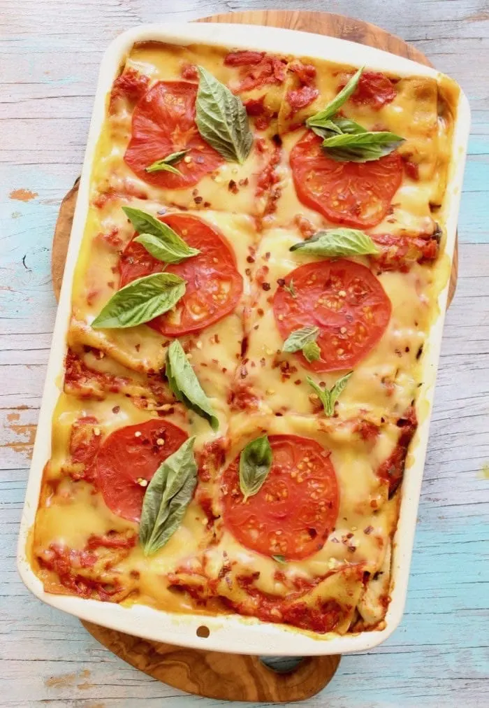 Vegan Ricotta Spinach Lasagna