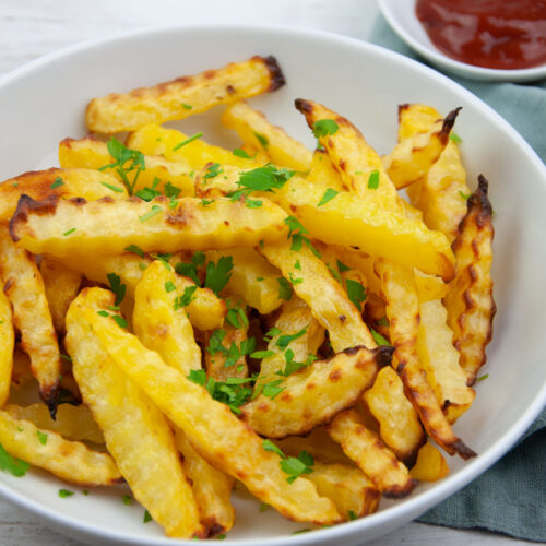 Homemade Crinkle Cut Fries Elephantastic Vegan