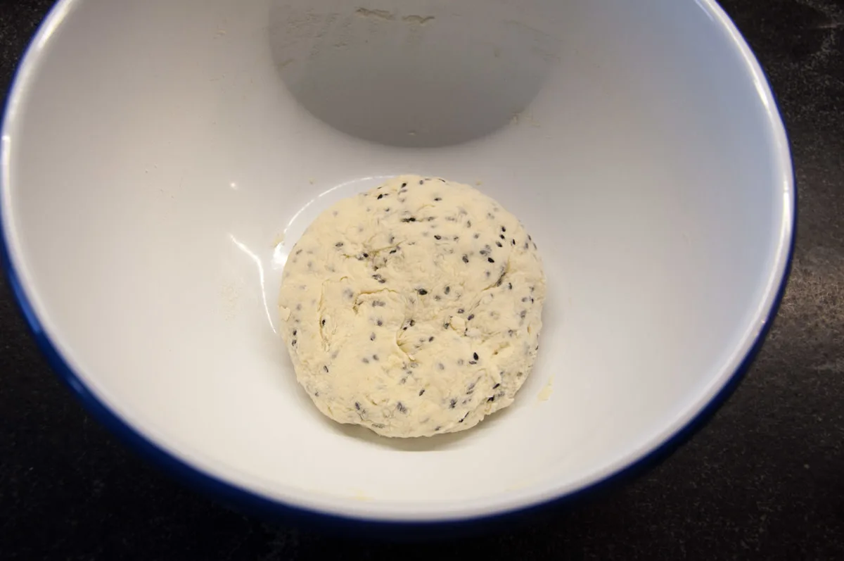 cracker dough in bowl