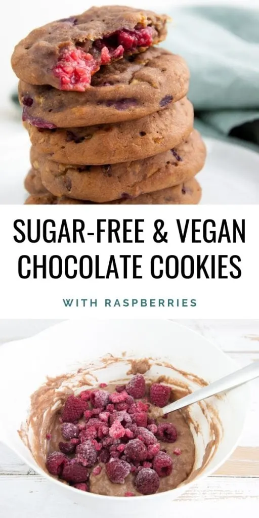 Sugar-Free Chocolate Cookies with Raspberries