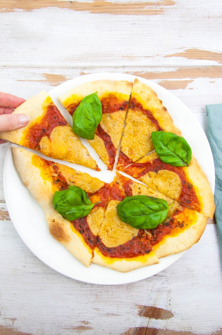 Vegan Cheese Pizza Recipe Elephantastic Vegan
