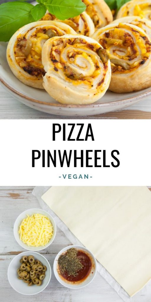 Vegan Pizza Pinwheels with olives