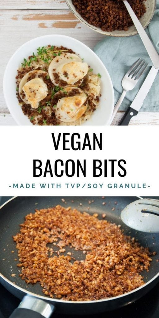 Vegan Bacon Bits made with TVP