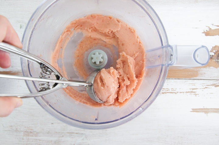 Watermelon Ice Cream in a food processor