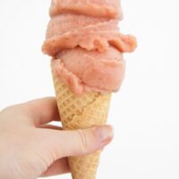 Watermelon Ice Cream in a cone