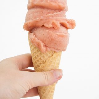Watermelon Ice Cream in a cone
