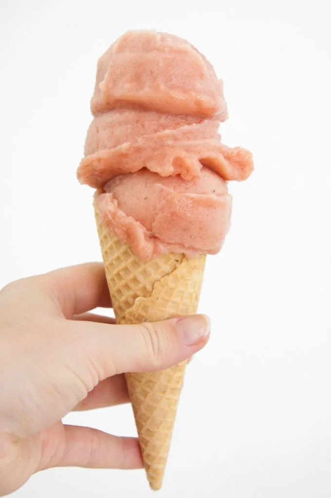 Watermelon Ice Cream in a cone