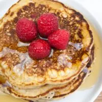 Vegan Raspberry & Vanilla Pancakes