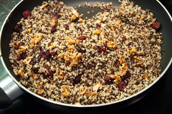 Tri-Color Quinoa with walnuts and cranberries