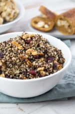 Tri-Color Quinoa with walnuts and cranberries - Elephantastic Vegan