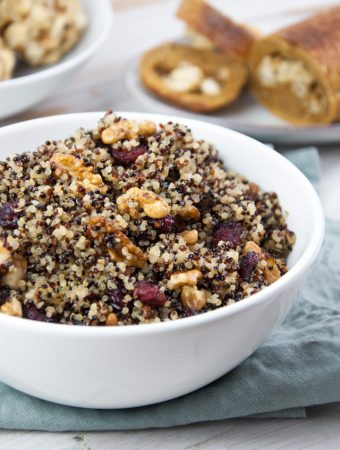 Tri-Color Quinoa with walnuts and cranberries