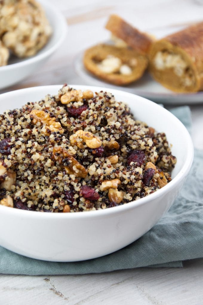 Tri-Color Quinoa with walnuts and cranberries