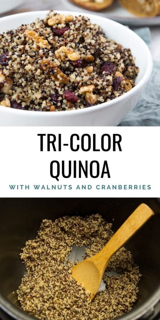 Tri-Color Quinoa with walnuts and cranberries