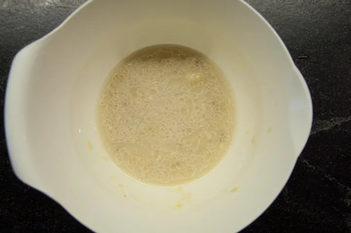 wet ingredients for chocolate waffles