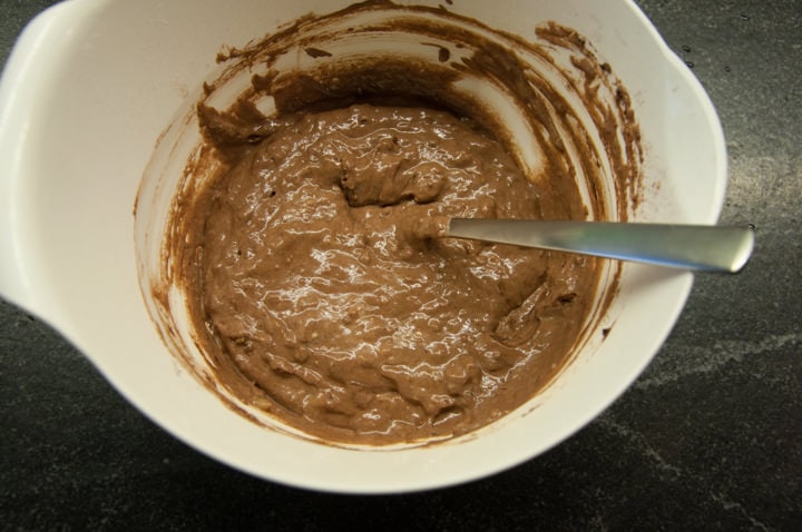 batter for chocolate waffles