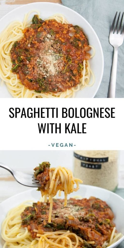 Vegan Spaghetti Bolognese with Kale