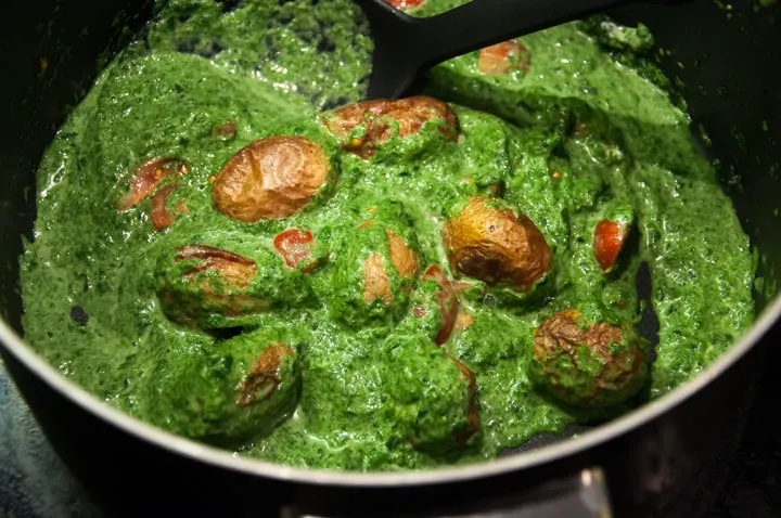 Aloo Palak Potato Spinach Curry