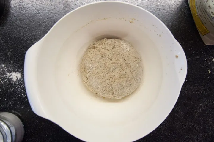 seed crackers dough in a bowl