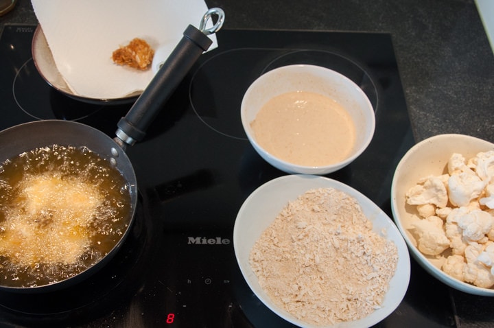 frying cauliflower wings