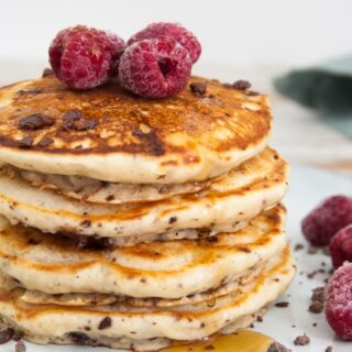 Chocolate Raspberry Pancakes