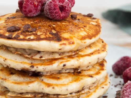Chocolate Raspberry Pancakes