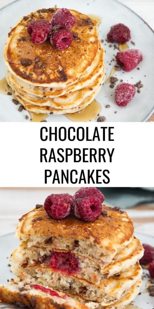 Chocolate Raspberry Pancakes