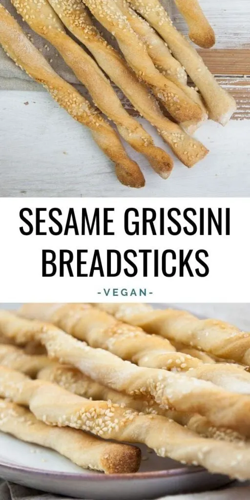 sesame grissini breadsticks