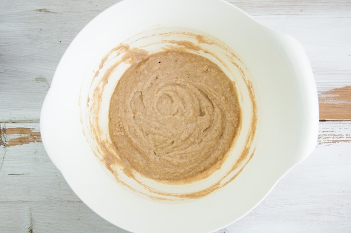 pancake batter in a bowl