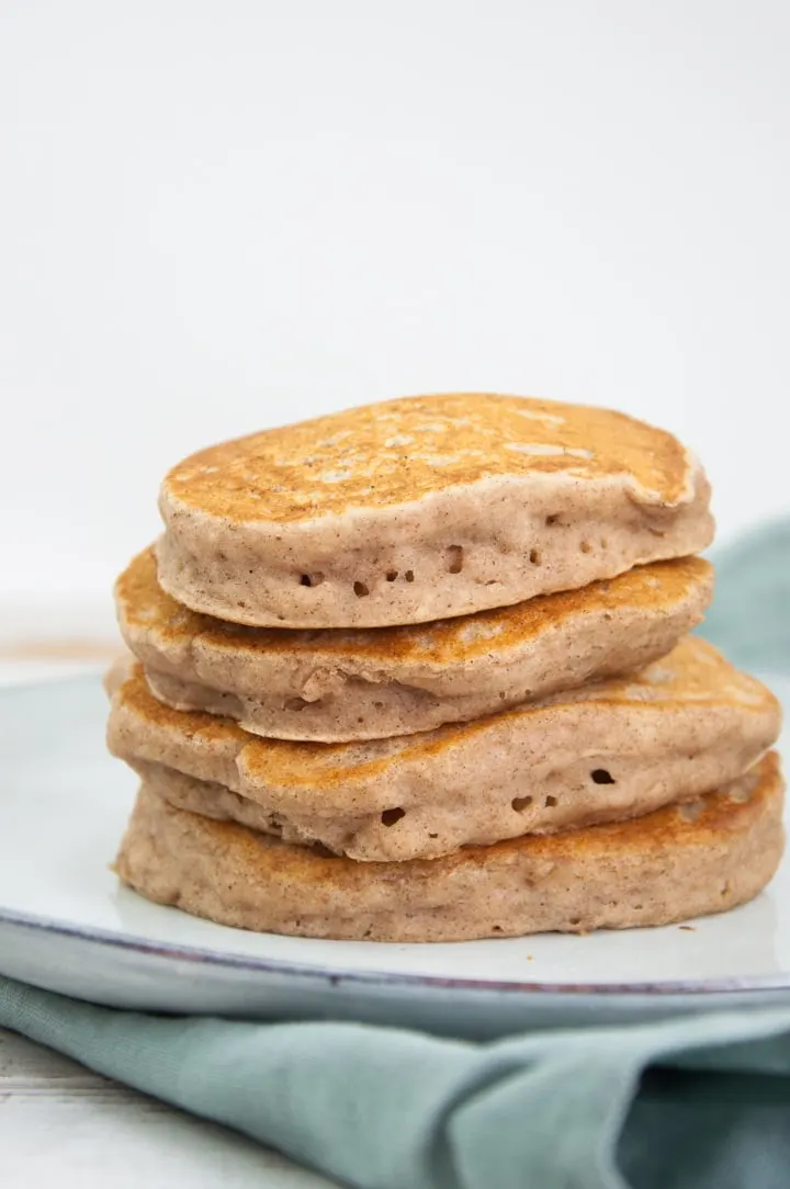 stacked applesauce pancakes