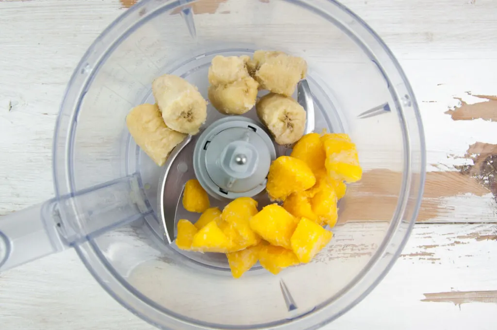 frozen banana and mango