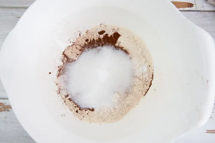 dry ingredients for brownie batter