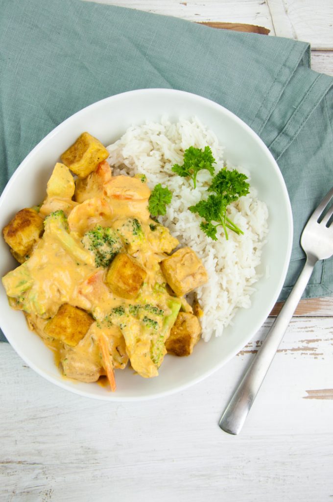 Tofu Curry with Cashew Sauce