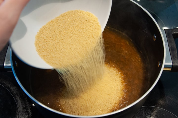 making couscous