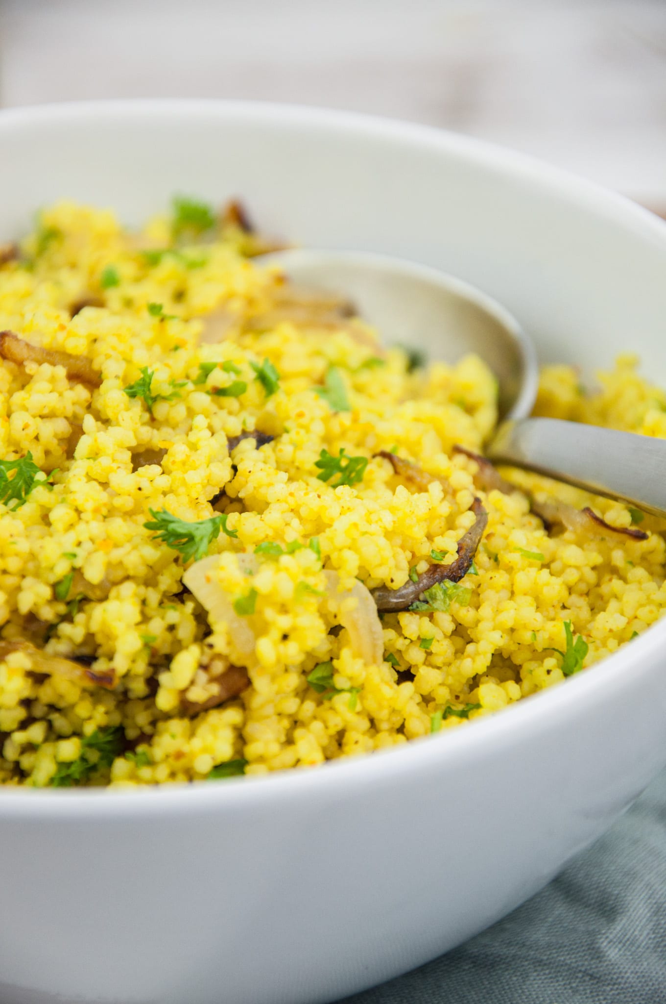Golden Couscous Side Dish Recipe Elephantastic Vegan