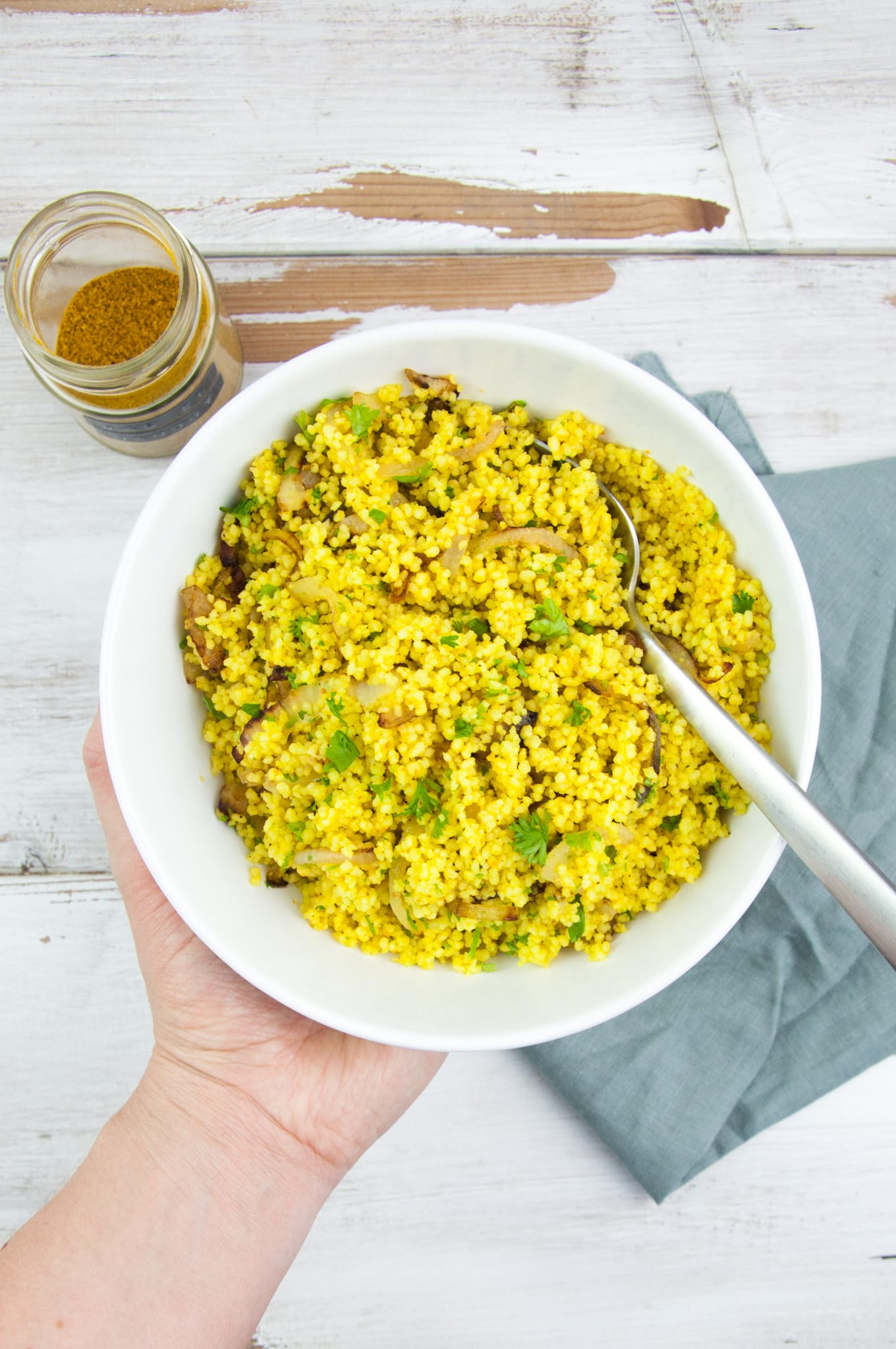 Golden Couscous Side Dish Recipe Elephantastic Vegan