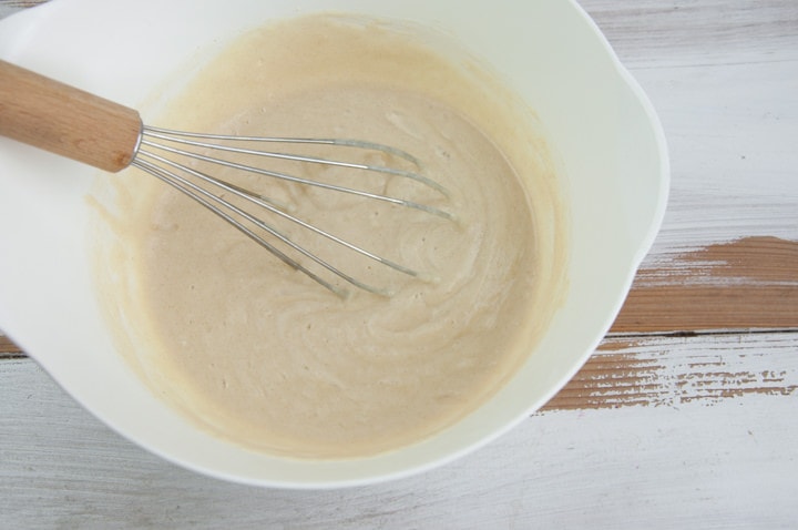 lemon muffin batter in a bowl