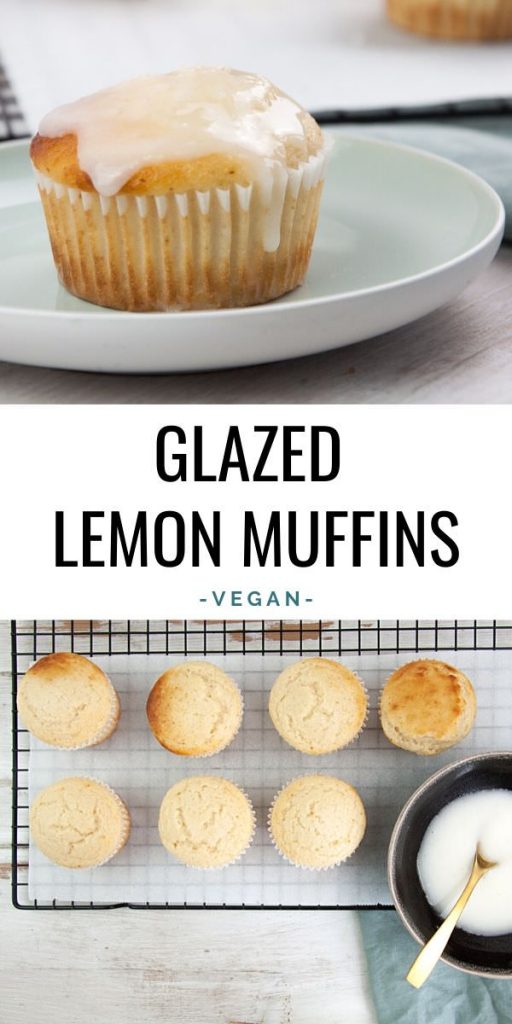 glazed vegan lemon muffins