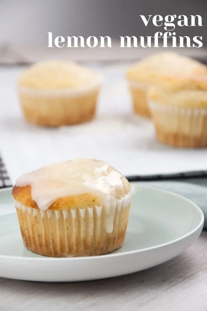 glazed vegan lemon muffins