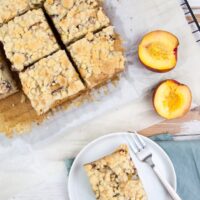 Vegan Peach Crumb Cake