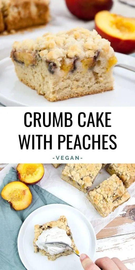 Vegan Peach Crumb Cake