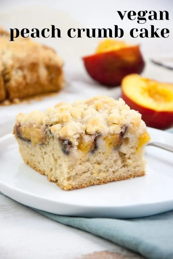 Vegan Peach Crumb Cake