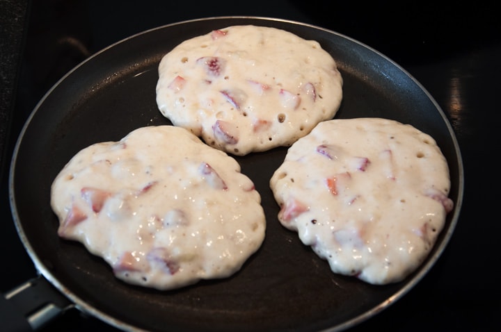 pancakes in pan