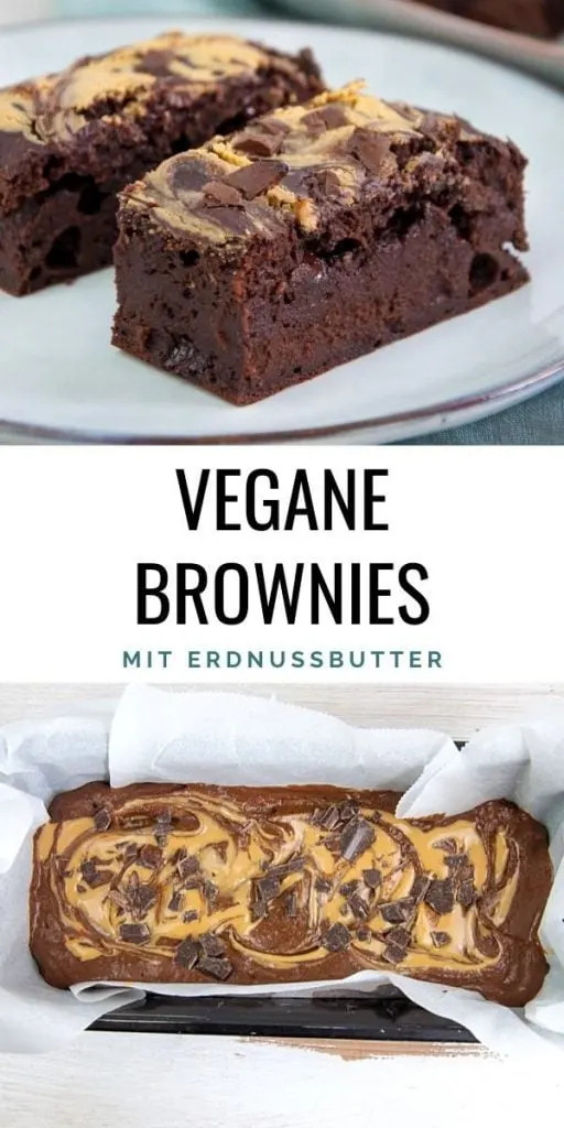 Vegane Brownies mit Erdnussbutter