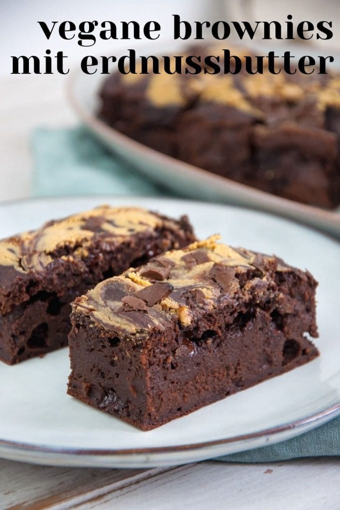 Vegane Brownies mit Erdnussbutter - Elephantastic Vegan