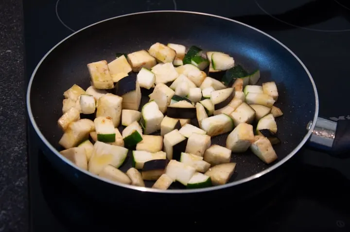 veggies in a pan