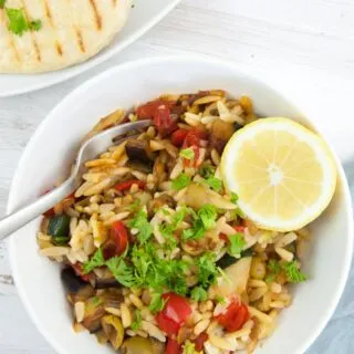 Orzo Pasta with Roasted Vegetables